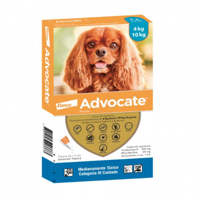 Advocate Antiparasitario Interno Y Externo Para Perros De 4-10 Kg